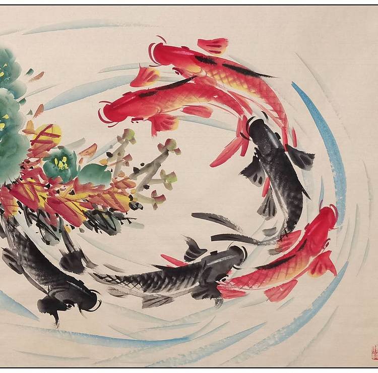 高晓林 (5253)江苏省美协会员,国家一级美术师《富贵有余》