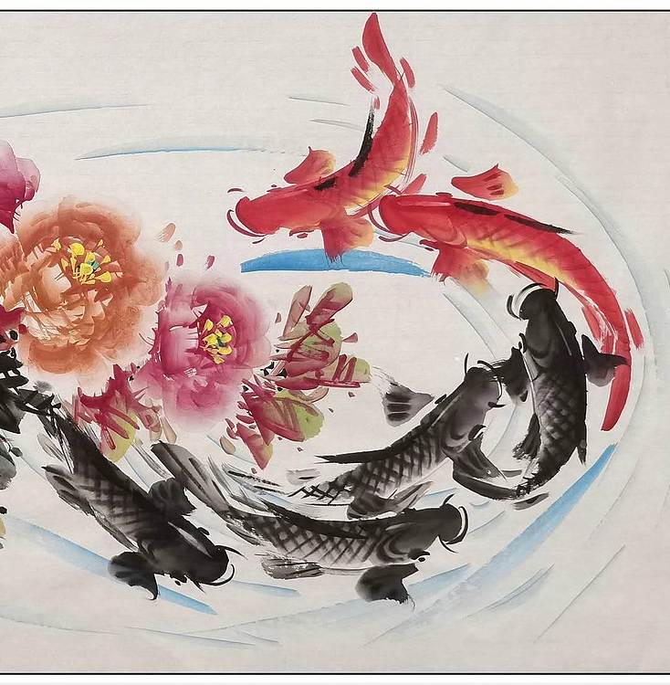 高晓林 （5252）江苏省美协会员，国家一级美术师《富贵有余》