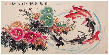 高晓林 （5253）江苏省美协会员，国家一级美术师《富贵有余》