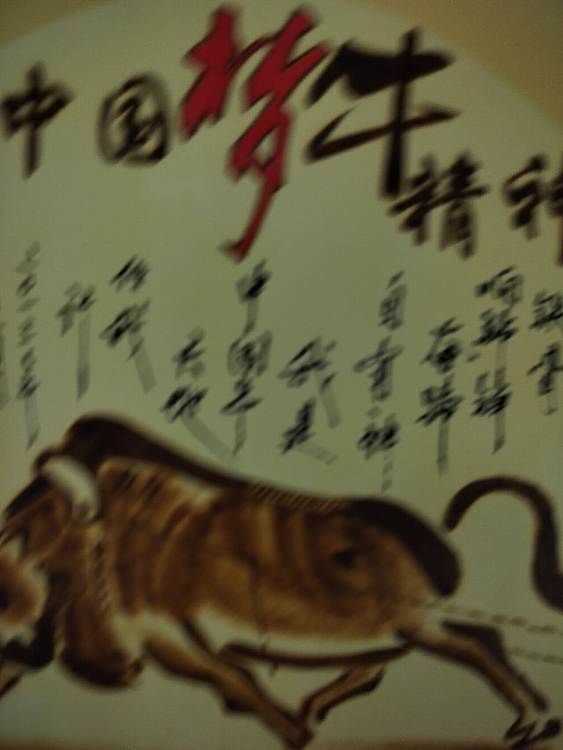 王成林 中国梦牛精神（烙画专用卡纸烙画）