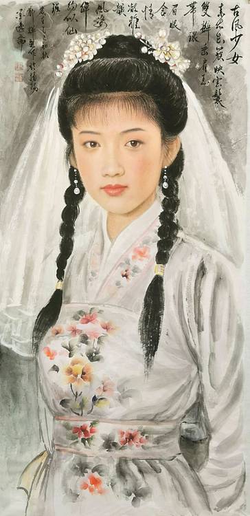 国家一级美术师 郑辉贤 古风少女
