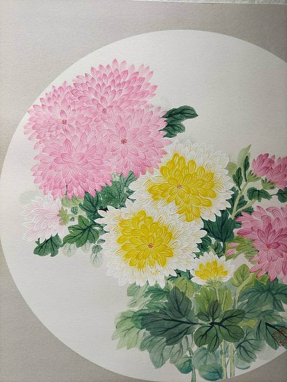 砚沐 丛菊湖北美术学院艺术硕士李林作品