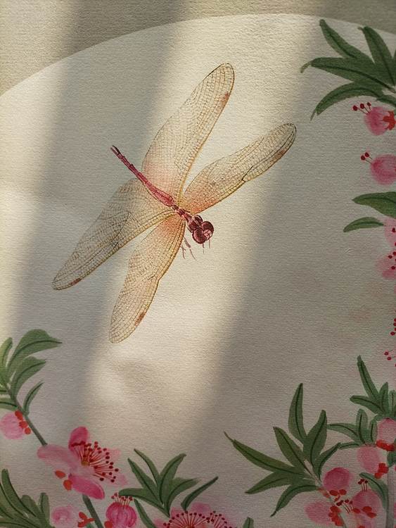 砚沐 桃花蜻蜓湖北美术学院艺术硕士李林作品