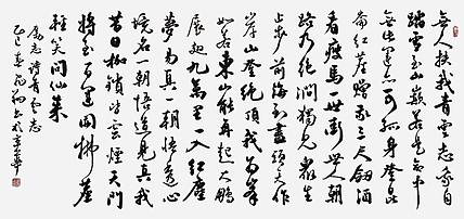 飞翔 徐霞客诗青云志手写书法名人字画名家真迹行书原稿定制横幅励志诗