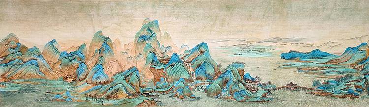 云海松涛 千里江山图大幅版