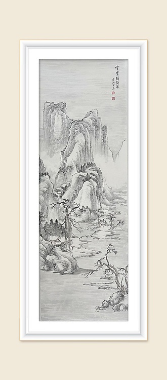 黄为好 雪霁归旅图