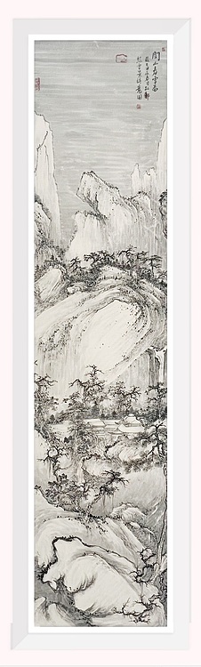 黄为好 关山春雪图