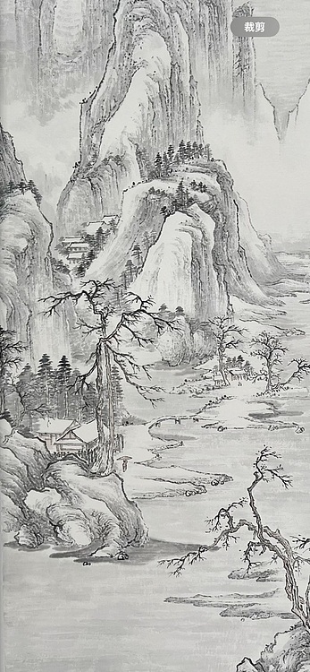 黄为好 雪霁归旅图