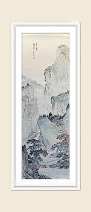 黄为好 青山楼观图
