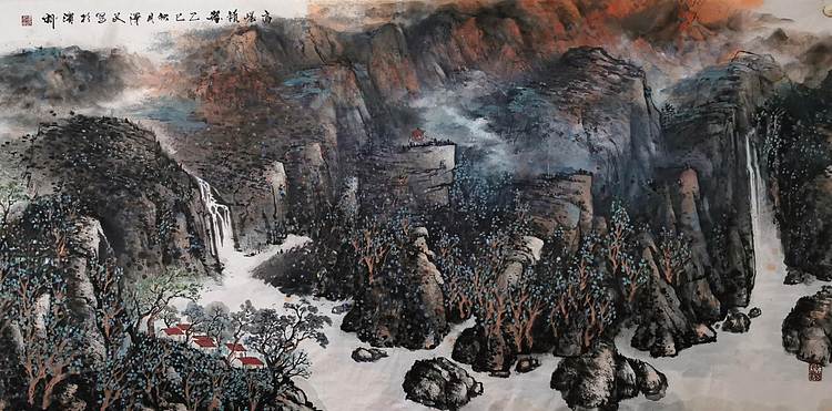 中国美术家协会会员 黄泽民 《高岩积翠》