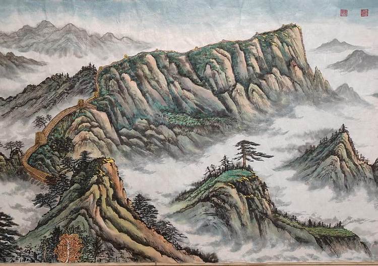 云海松涛 大幅山水江山如此多娇