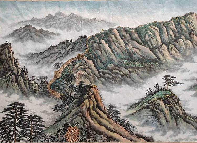 云海松涛 大幅山水江山如此多娇