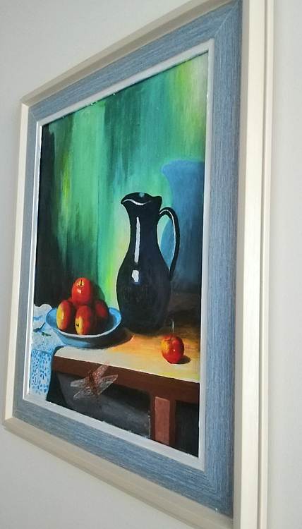 职业书画家 于恩沛 丙烯画静物