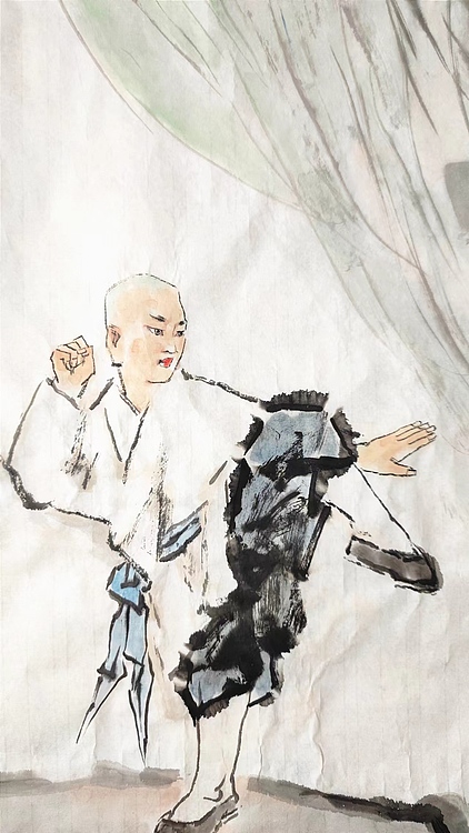 南山 中美协会员周群(南山周君)《少林罗汉拳》中国功夫系列