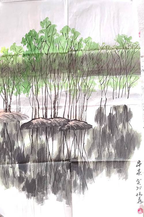 柴博森 《山水小景》