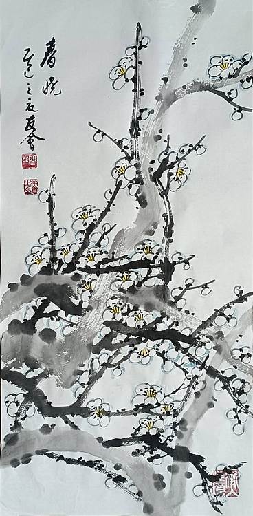 山东省美协会员 闫友会 四尺四开梅花