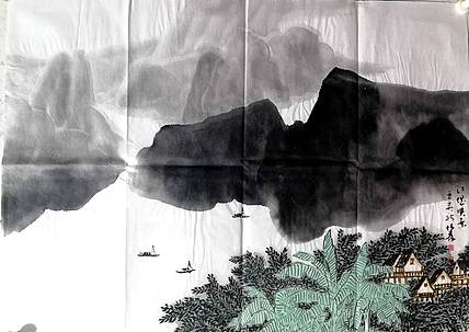 中国美协会员，天津美协理事  柴博森 《山水》