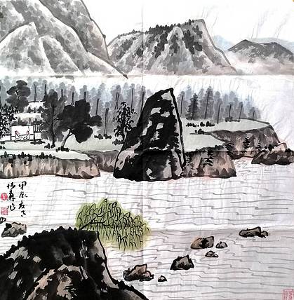 柴博森 《山水》