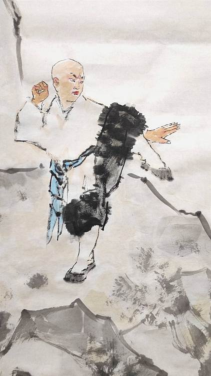 南山 中国美协会员周群_中国功夫系列《少林罗汉拳》