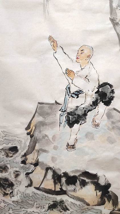 南山 中国美协会员周群(南山周君)中国功夫系列《三皇炮捶拆拳》