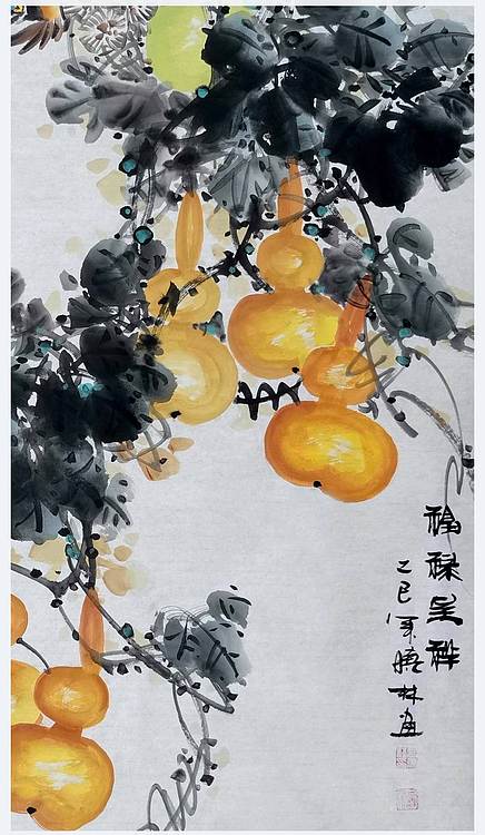 高晓林 (5293)国家一级美术师,江苏省美协会员《福禄呈祥》