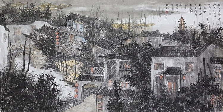 职业书画家 剑君 水乡