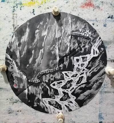 柴博森 《山水圆光》