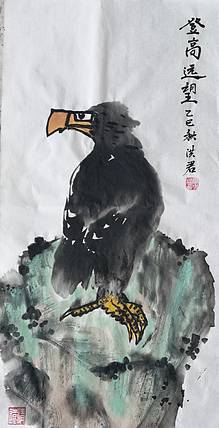 洪君 登高望远