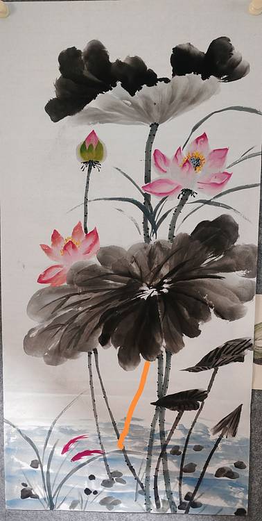 青年书画家 泰然自若 映日荷花别样红