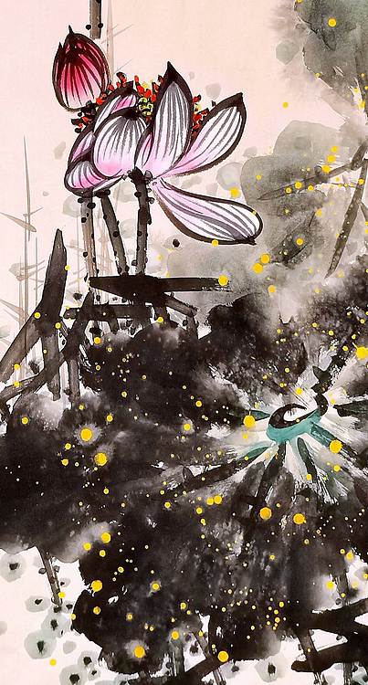 高晓林 （5327）国家一级美术师江苏省美协会员《荷风清远》