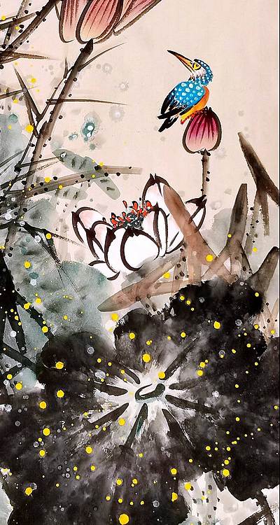 高晓林 （5324）国家一级美术师江苏省美协会员《荷韵生香》