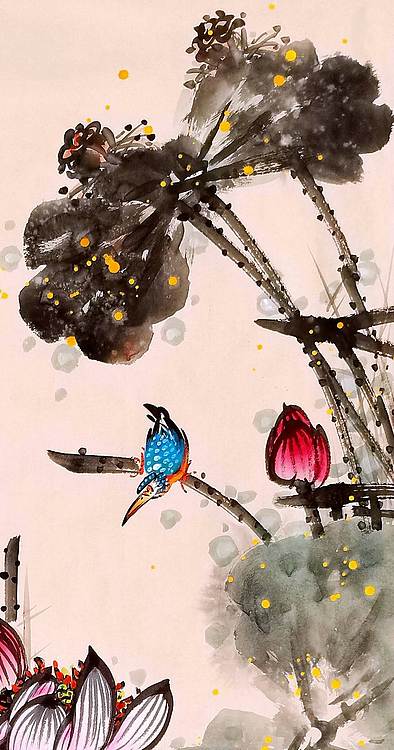 高晓林 （5327）国家一级美术师江苏省美协会员《荷风清远》