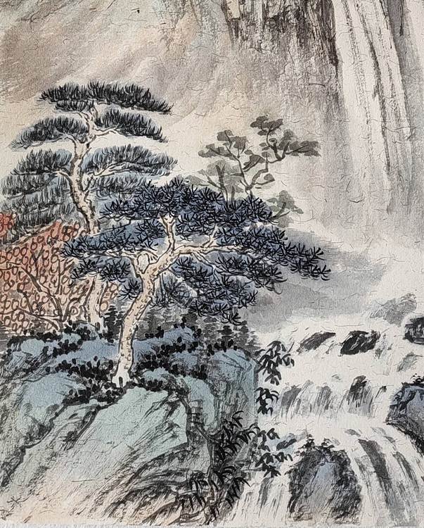 周植筠 雨后鸣泉