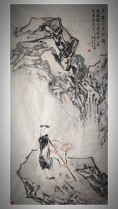 南山 中国美协会员周群（南山周君）功夫系列《少林三十六棍》