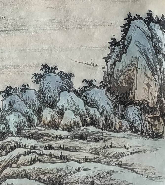 周植筠 云山寻幽