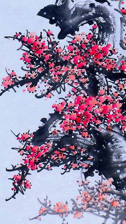 高晓林 （5332）国家一级美术师，江苏省美协会员《红梅迎春报吉祥》