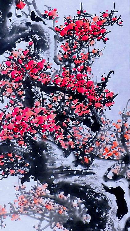 高晓林 （5332）国家一级美术师，江苏省美协会员《红梅迎春报吉祥》