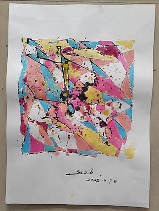 静心虾屋主人 鲁墨轩主人司卫兵抽象画