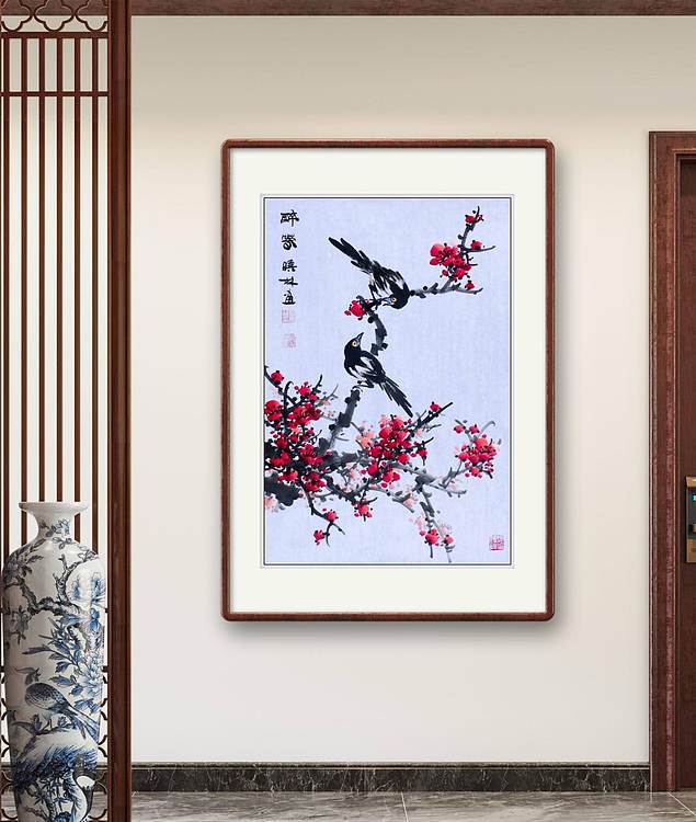 高晓林 （5336）国家一级美术师江苏省美协会员，4尺3开《醉春》图