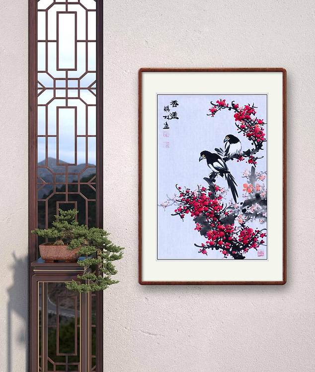 高晓林 （5335）国家一级美术师江苏省美协会员，4尺3开《香远》图