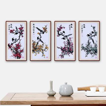 高晓林 （5341）国家一级美术师江苏省美协会员，卡纸4条《迎春》图