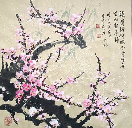 山东省美协会员 闫友会 铁骨铮铮暎雪晖