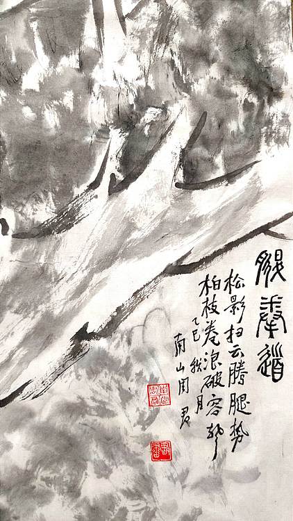 南山 中国美协会员周群(南山周君)中国功夫系列《腿拳道》