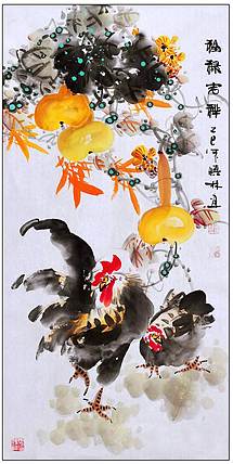 高晓林 （5343）国家一级美术师，江苏省美协会员，玄关画《福禄吉祥