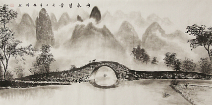 四尺山水 国画 莫佳明 山水清音 当代著名画家