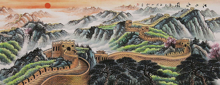 蒋镇隆 小松 广西美协 小六尺山水国画 江山永固