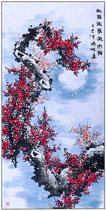 高晓林 （5346）国家一级美术师，江苏省美协会员，四尺中堂玄关画