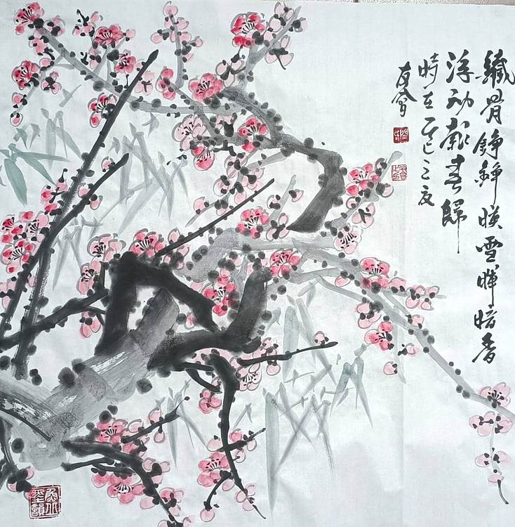 山东省美协会员 闫友会 铁骨铮铮映雪晖