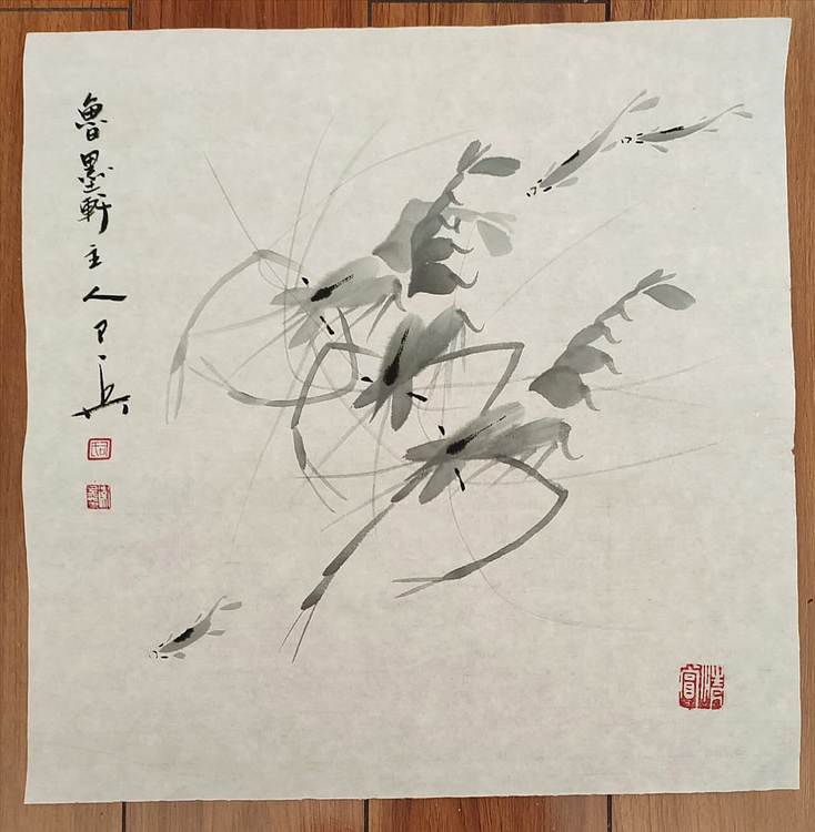 静心虾屋主人 虾趣图