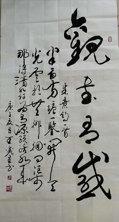 王鑫生 书法 中华当代杰出功勋艺术家 观书有感